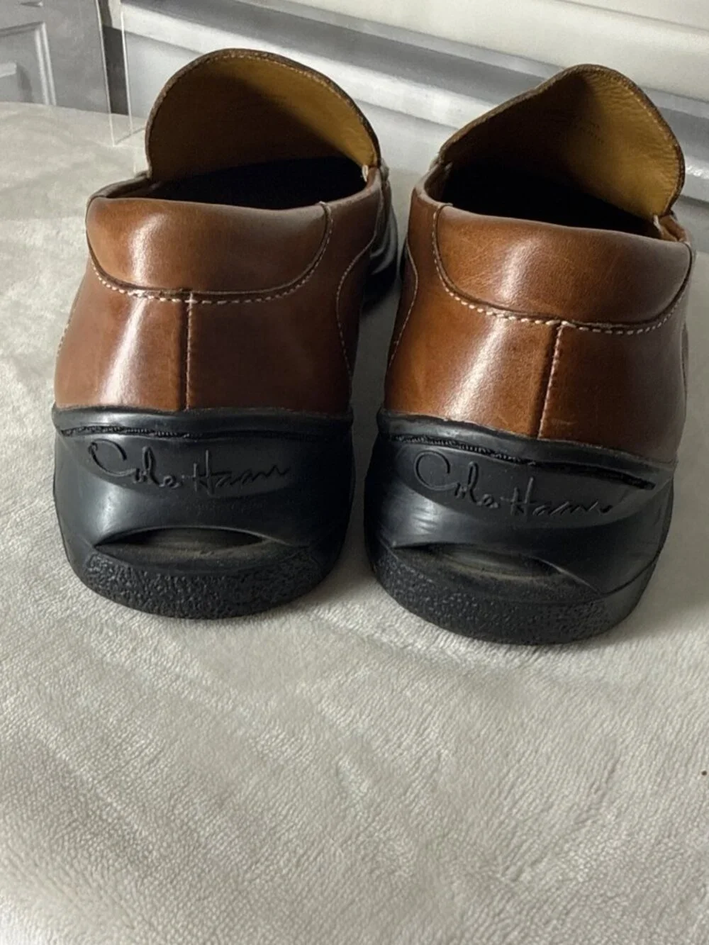 Cole Haan Full Grain Leather Loafer Men’s Shoes Cognac Toast 10M 07184 Nice